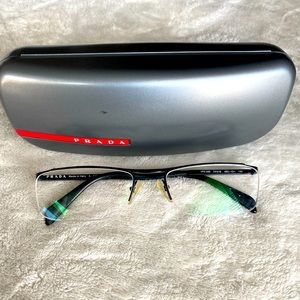 Prada Linea Rossa Semi Rimless Made in Italy